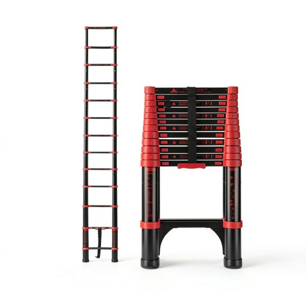 HBTower Telescopic Ladder Aluminum Heavy Duty 330lb Capacity-5