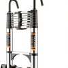 JIASHCHE Telescoping Ladder Stainless Steel 330lb Capacity-2
