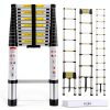Yesker Aluminum Telescoping Ladder Silver Black Durable-0