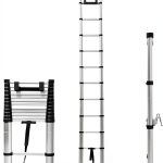 SROODTUO Telescoping Ladder Aluminum 12.5 ft RV Use-0