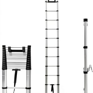 SROODTUO Telescoping Ladder Aluminum 12.5 ft RV Use-0