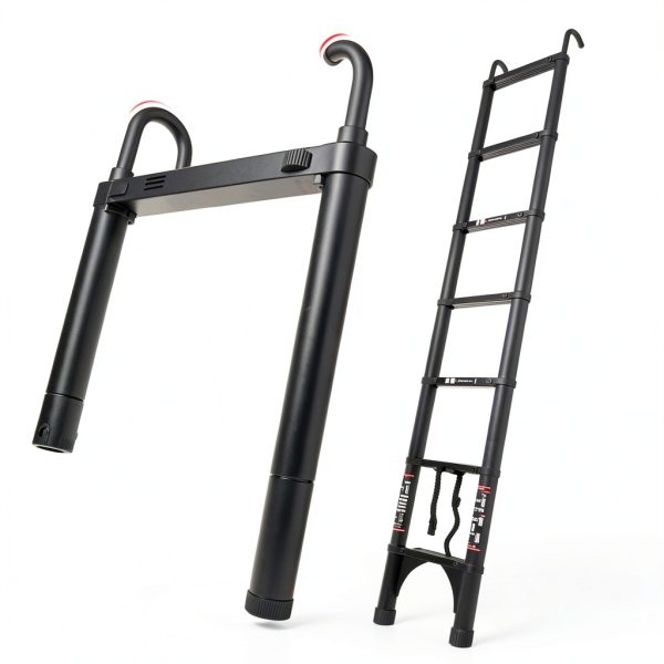 ARCHOM Telescoping Ladder Aluminum Extendable 20FT Black-1