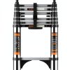 JIASHCHE Telescoping Ladder Stainless Steel 330lb Capacity-0