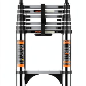 JIASHCHE Telescoping Ladder Stainless Steel 330lb Capacity-0