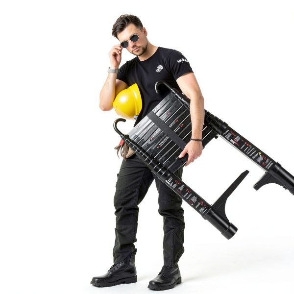 ARCHOM Telescoping Ladder Aluminum Extendable 20FT Black-7