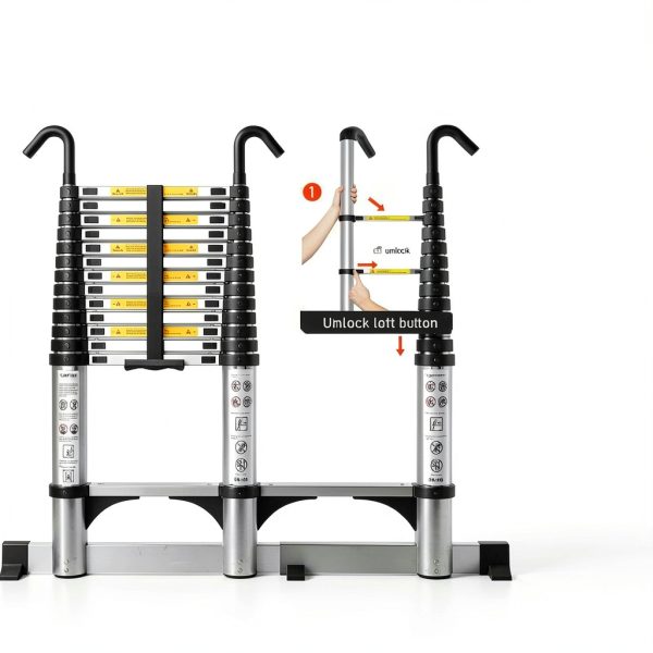 ARCHOM Telescoping Ladder Aluminum Extendable Portable EN131-7