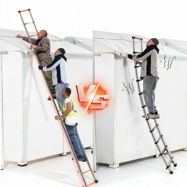 DIAMONDFORGE Telescoping Ladder Aluminum Portable Extendable-1