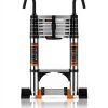 JIASHCHE Telescoping Ladder Stainless Steel 330lb Capacity-3