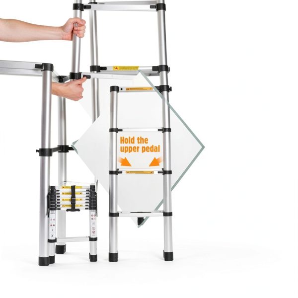 MAOHELAD Telescoping Ladder Aluminum Lightweight 330lb-3