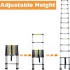 LiGuVCY Telescoping Ladder Aluminum Adjustable Height Home-4