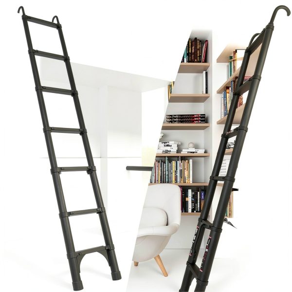 ARCHOM Telescoping Ladder Aluminum Extendable 20FT Black-8