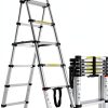Qimu Stainless Steel Extension Ladder Aluminum Lightweight-0