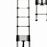 Qimu Stainless Steel Extension Ladder Portable Telescopic-0