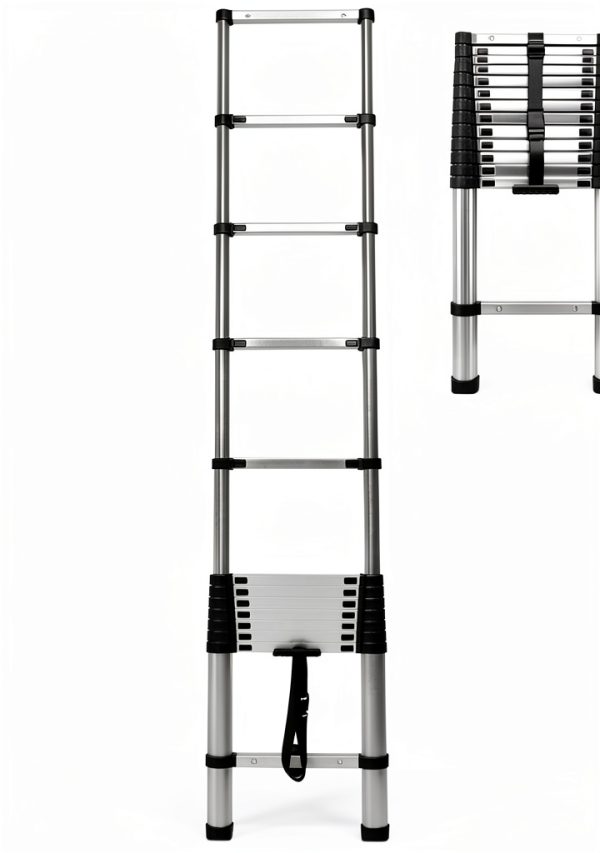 Qimu Stainless Steel Extension Ladder Portable Telescopic-0