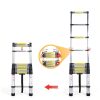 Yesker Aluminum Telescoping Ladder Silver Black Durable-3