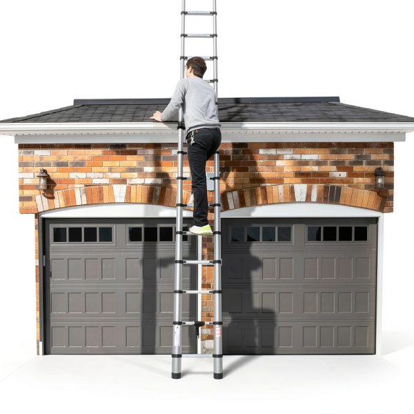 Qimu Aluminum Telescopic Ladder with Detachable Hooks-6