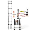 Qimu Aluminum Telescopic Ladder with Detachable Hooks-2