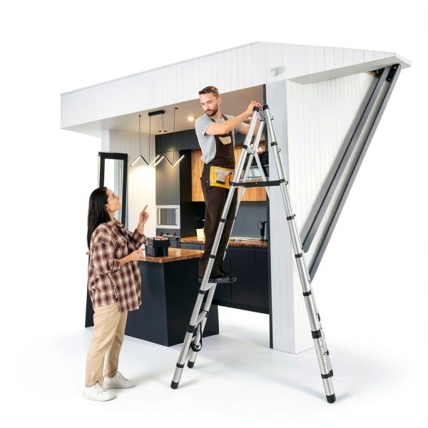 MAOHELAD Telescoping Ladder Aluminum Lightweight 330lb-4