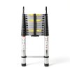 Bowoshen Aluminum Telescoping Ladder Silver Portable Durable-6