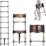 Qimu Stainless Steel Extension Ladder Portable Telescopic-0