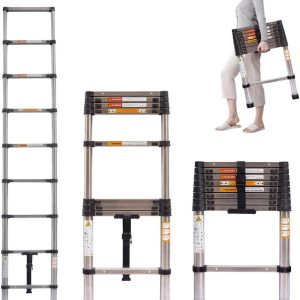 Qimu Stainless Steel Extension Ladder Portable Telescopic-0