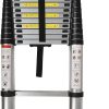 LiGuVCY Telescoping Ladder Aluminum Adjustable Height Home-0