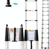 Qimu Aluminum Telescopic Ladder with Detachable Hooks-0
