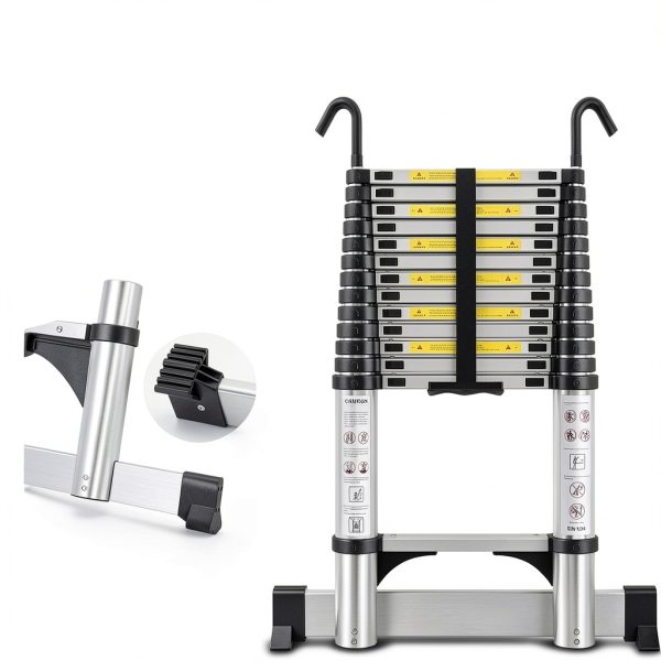 ARCHOM Telescoping Ladder Aluminum Extendable Portable EN131-2