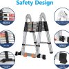 DEZEX Telescoping Ladder Stainless Steel Extendable A Frame-3
