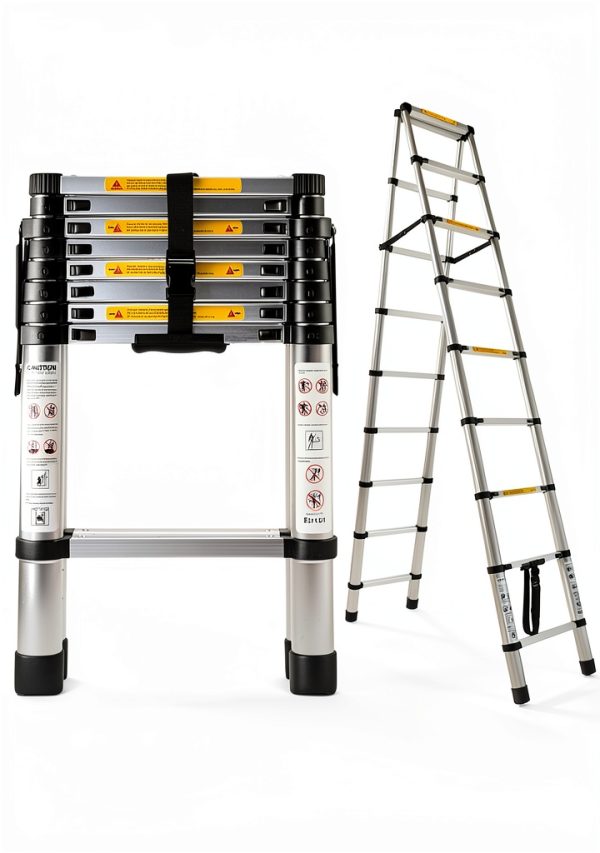 MAOHELAD Telescoping Ladder Aluminum Lightweight 330lb-7