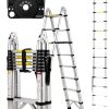 Soctone Telescoping Ladder Aluminum Cordless 16.5FT A Frame-0