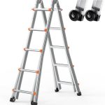 VEVOR Aluminum Extension Ladder Collapsible 330lb Load-0