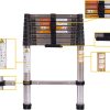 Qimu Stainless Steel Extension Ladder Portable Telescopic-4