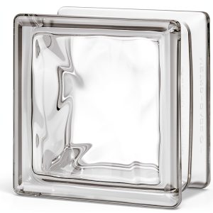 Seves Nubio Glass Block White Wave Design Home Improvement-0