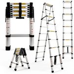 MAOHELAD Telescoping Ladder Aluminum Lightweight 330lb-0