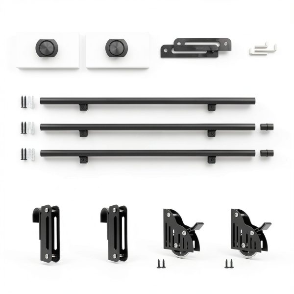 HARDJULAN Telescoping Ladder Track Kit Aluminum Lightweight-2