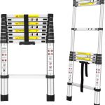 YA MI Telescoping Ladder Aluminum Portable Heavy Duty-0