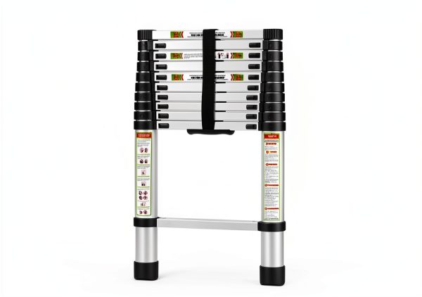 RIKADE Telescopic Ladder Aluminum Portable 330lb Capacity-2