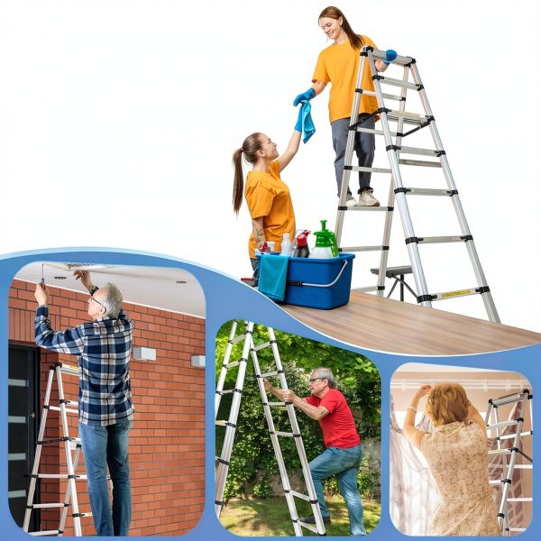MAOHELAD Telescoping Ladder Aluminum Lightweight 330lb-6