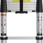 Grefinity Telescoping Ladder Aluminum One-Button Retraction-0