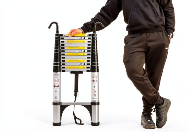 KZEBRA Telescoping Ladder Aluminum Portable 12.5 FT-7