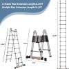 DEZEX Telescoping Ladder Stainless Steel Extendable A Frame-1