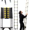 KZEBRA Telescoping Ladder Aluminum Portable 12.5 FT-0