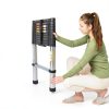 Qimu Stainless Steel Extension Ladder Portable Telescopic-5