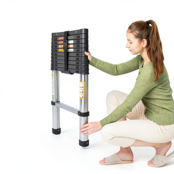 Qimu Stainless Steel Extension Ladder Portable Telescopic-5