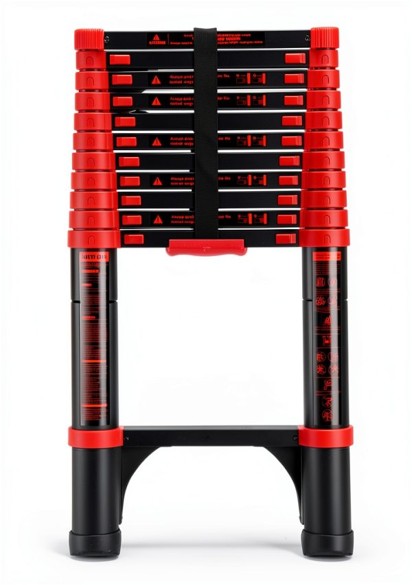 HBTower Telescopic Ladder Aluminum Heavy Duty 330lb Capacity-0