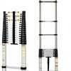 RIKADE Telescopic Ladder Aluminum Portable 330lb Capacity-0