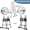 DEZEX Telescoping Ladder Stainless Steel Extendable A Frame-2