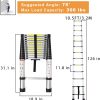 LiGuVCY Telescoping Ladder Aluminum Adjustable Height Home-1