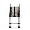 Bowoshen Aluminum Telescoping Ladder Silver Portable Durable-1